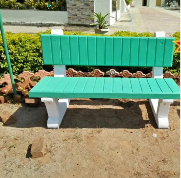 P Shape Garden Bench